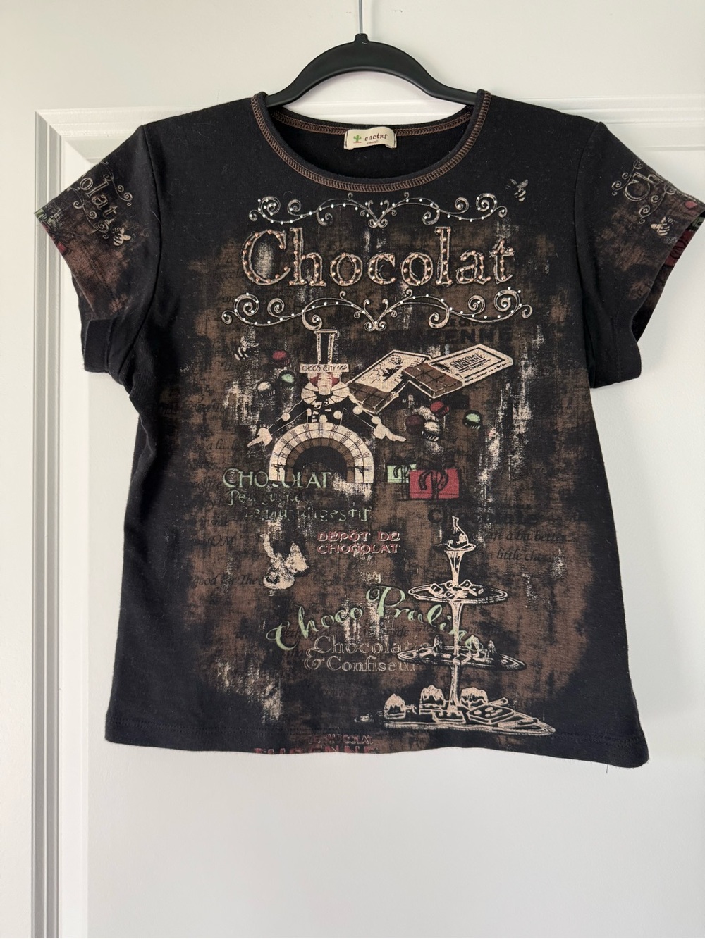 Cactus Black Graphic 'Chocolat' Short Sleeve Tee